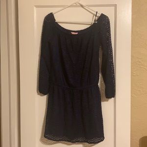 Lilly dress-crochet navy with skort underneath